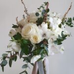 Classic White Rose Bridal Bouquet