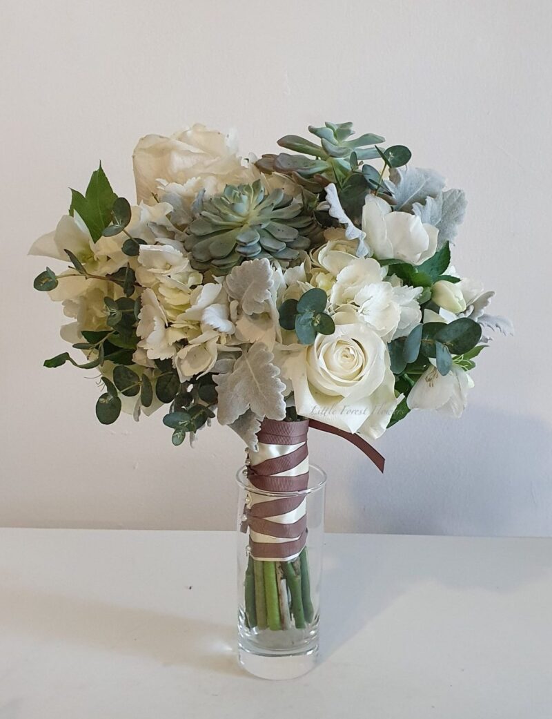 Modern White Bridal Bouquet