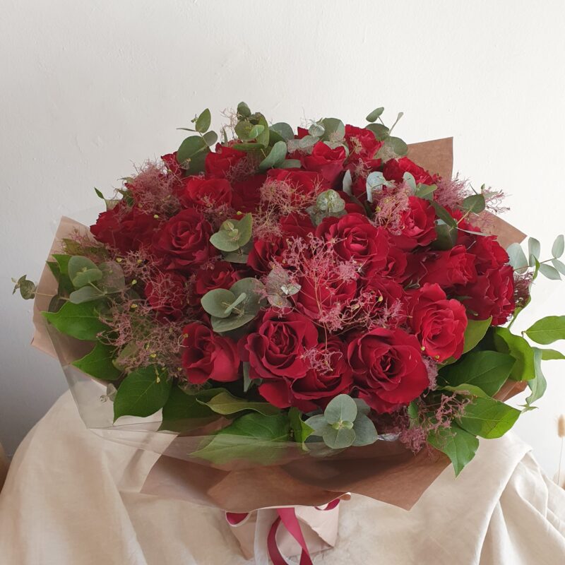 Crimson Rose Grandeur Bouquet