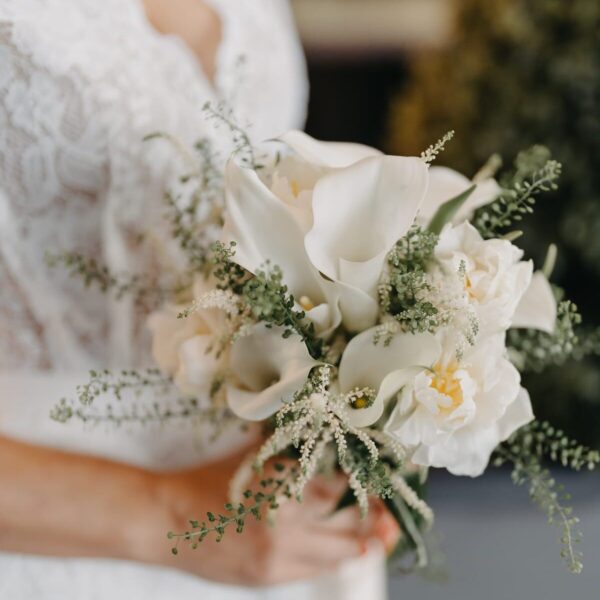 Bride holding Bridal Bouquet