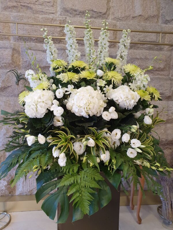 Solemn White Elegance Arrangement